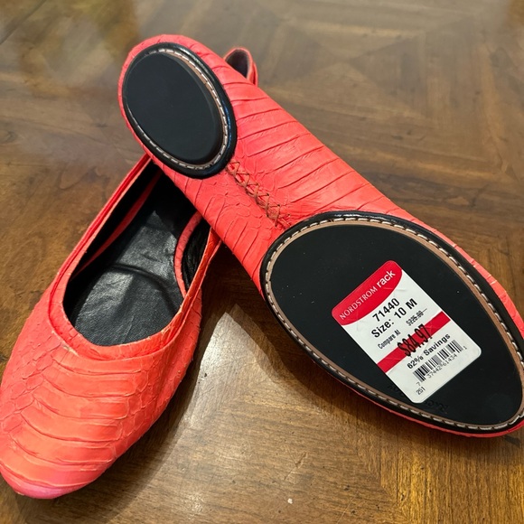 Rachel Roy Coral Leather ballet flats Sz.10 NWTs - Picture 3 of 10
